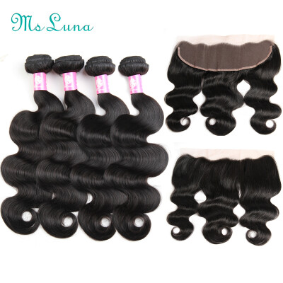 

Brazilian Body Wave With Closure13x4 Ear To Ear Lace Frontal Closure With BundlesBrazilian Virgin Hair With Closure Human Hair