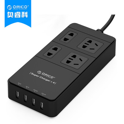 

ORICO (ORICO) ТРС-6A4U емкость 6 GB / Strip / коммутационная панель / монтажная плата 4 USB смартфоны плоская полоса зарядки 1.5 Beige