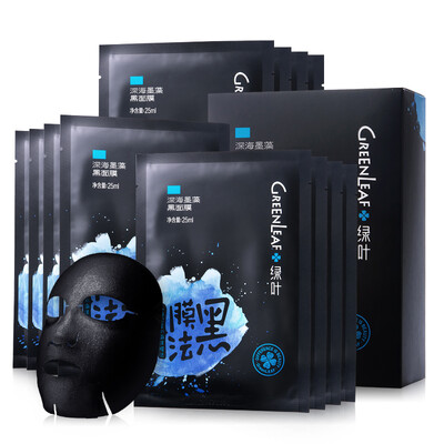 

GREENLEAF Deep Sea Algae Black Mask 12 pieces water moisturizing clean&translucent