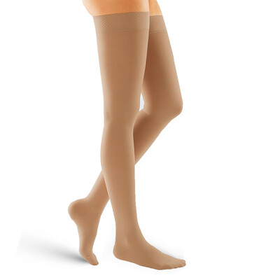 

medi AG economy with silicone top open toe seasons thigh socks elastic stockings compression stockings - two pressure Germany imported beige L yards