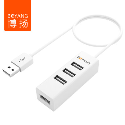 

Bo Yang (BOYANG) BY-U50 USB HUB high speed one drag more than four interface notebook desktop four hub white 50CM