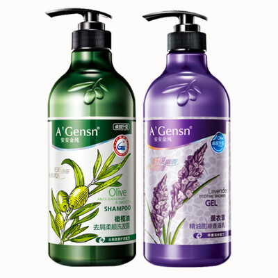 

Anne gold pure A'Gensn olive oil dandruff supple shampoo 750g + lavender sweet sleeping shower gel 750g shampoo bath set