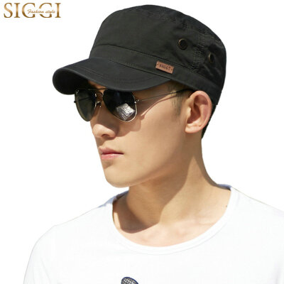 

Jingdong supermarket] Siggi CM68033 hat male spring summer Korean version of the baseball hat outdoor men flat roof sun hat shade duck cap black 58-60CM