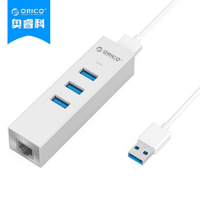 

ORICO ASH3L-U3 Type-C to 3-port USB 30 Gigabit Ethernet port hub silver