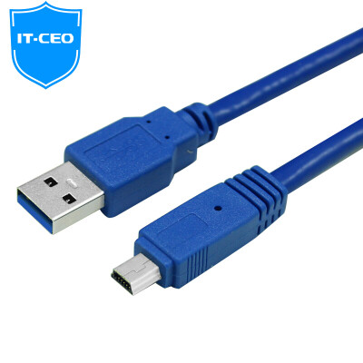 

IT-CEO mini 10P USB30 data cable T-port 10-pin flat mobile hard disk data line driving recorder Blu-ray DVD burner cable 12 m V08MN-A