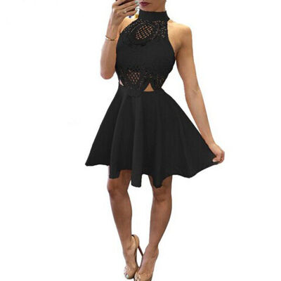 

CANIS@Fashion Women Ladies Casual Sleeveless Party Evening Cocktail Short Mini Dress
