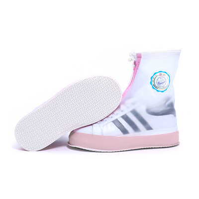 

Warrior rain boots waterproof non-slip shoes cover men&women thick rain boots HXL228 pink L