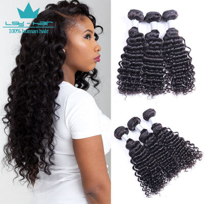 

Deep Wave Peruvian Hair 3 Bundles 100% High Quality 10A Human Hair Weave Bundles Hair Weaving Extensions Natural Color 3 Pieces/Lo