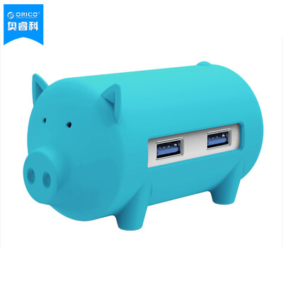 

Orrick Division (ORICO) H4018-U3 творческая свинья три USB3.0 HUB разветвитель ноутбук Desktop Hub SD / TF карт-ридер синий