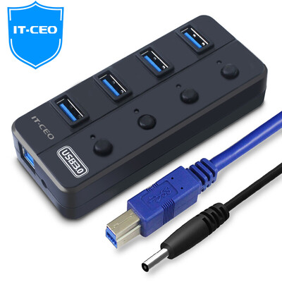 

IT-CEO USB2.0 splitter high-speed expansion of a drag more than seven interface converter notebook desktop computer 7 HUB hub 0.6 meters black V4UH3