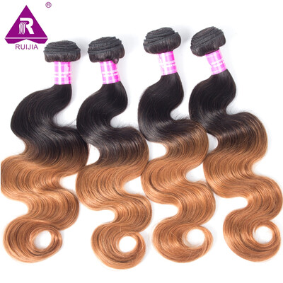 

Peruvian Body Wave Hair 1b30 Colored 100 Human Hair Weave Bundles 2 Two Tone Peruvian Remy 1b30 Ombre Hair 4 piece Body Weaving