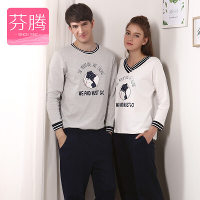 

Fen Teng FENTENG Pajamas Pajamas autumn&autumn cute cartoon casual home service suit L9714286 white