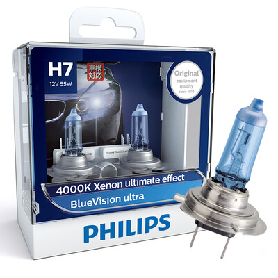 

Philips (PHILIPS) Blue Star Light H7 модернизирует автомобильную лампочку 2 цвета цвета пакета 4000K