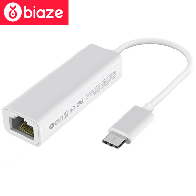 

BIAZE Ethernet Converter Type-C to RJ45 wired network port free drive external adapter adapter compatible WinXP / 7/8/10 / Mac Os ZH18-PC