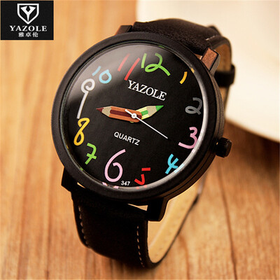 

Yazole Cute Lovely Cartoon number Children Watches Fashion Boys Girls Casual Kids Clock Wholesale And Retail Christmas Gift E46