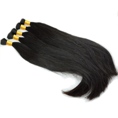 

7A Brazilian Straight hair Unprocessed human hair Bulk 4pcs/lot virgin Brazilian hair extensions in free shipping