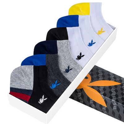 

Playboy Men's Boat Socks Fashion Color Socks Socks Low Help Короткие рукава Мужские носки Спорт Stealth Socks Мужской 6 Подарочные коробки 6 цветов Ассембли