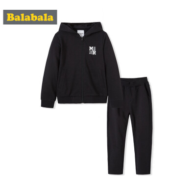 

【Jingdong delivery】 Balabala (balabala) children's clothing boy set in the children's children's two-piece long-sleeved sweater pants 28043171151 dark blue 170