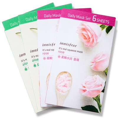 

Innisfree Innisfree Revitalizing Mask 4 Pack (Aloe Vera 2 Pack + Rose Mask 2 Pack