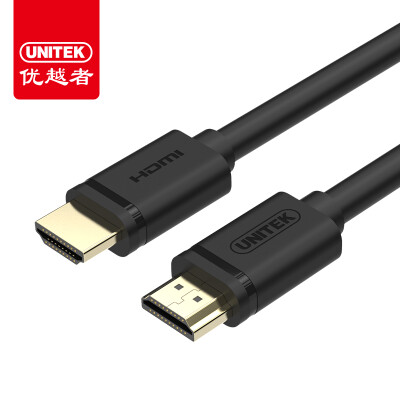 

UNITEK) hdmi high-definition line 1 meter version 2.0 computer connection TV HD interface line 3D video data cable display set-top box cable black Y-C136M