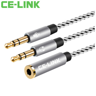 

CE-LINK 2433 headset headset combo audio line 02M 35mm computer notebook headset microphone one minute extension cable space gray