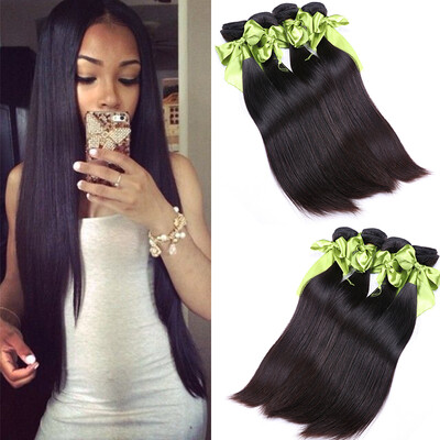 

Brazilian Virgin Hair Straight 4 Bundles Brazilian Straight Hair 8A Unprocessed Virgin Brazilian Straightt Hair Weave Bundles