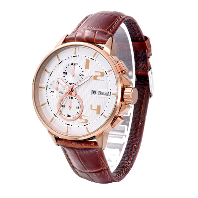 

BOLISI 8211 Fashionable Chronograp Quartz Watches With Leather Watch Band