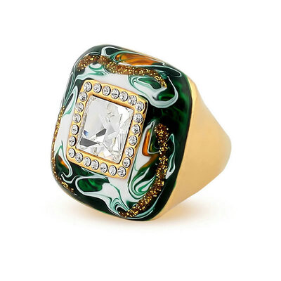 

Yoursfs@ Fashion Gold Plating Rings zircon Retro Design Flower Rings For Party