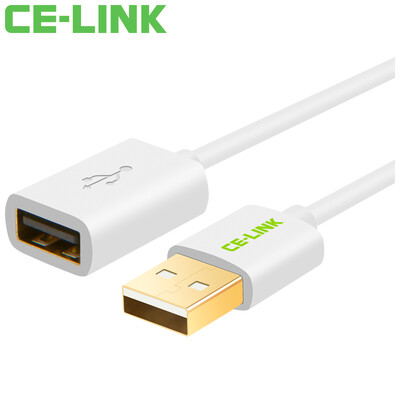 

CE-LINK 2480 USB2.0 удлинительная линия от мужчины к женскому 1 метр AM / AF высокоскоростная передача данных удлинитель удлинительный кабель U диск мышь клавиатура удлинение линия белый