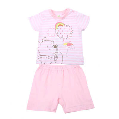 

Disney baby children's short-sleeved shorts suit jacket pants out of the shoulder set 831607266 pink 66 yards