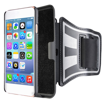 

San Diwei Apple 6sPlus mobile phone protection shell arm band combination running mobile arm arm movement arm arm running equipment suitable for 55 inch apple 6sPlus black