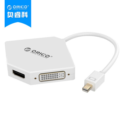 

ORICO DMP-HDV3 Mini Displayport для HDMI / DVI / VGA Поддержка трех адаптеров Apple MacBook Lightning Interface White