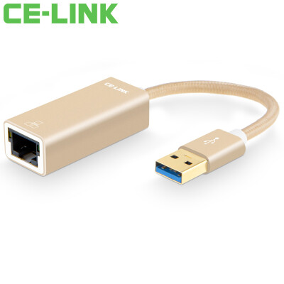 

CE-LINK USB3.0 проводной Gigabit Ethernet без карты памяти 1000M Ethernet-адаптер USB для RJ45 Mac ноутбук плоская панель внешняя карта алюминиевый сплав золото A1904