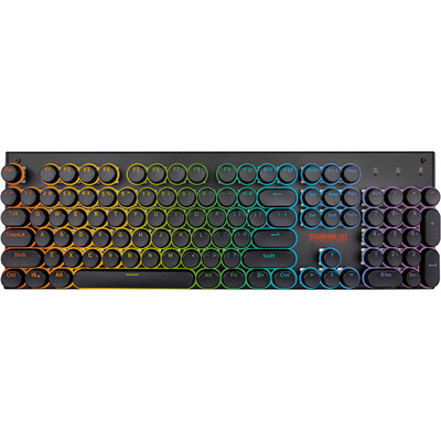 

Основные игроки (первый игрок) Steampunk LITE MK5 RGB взаимозаменяемы оси механических колпачков клавиатура ретро красная ось черная клавиша 104