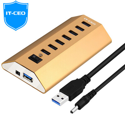 

IT-CEO алюминиевый сплав 7 USB3.0 сплиттер высокоскоростное расширение перетащить более семи интерфейсов конвертер ноутбук настольный компьютер HUB hub gold IT-137