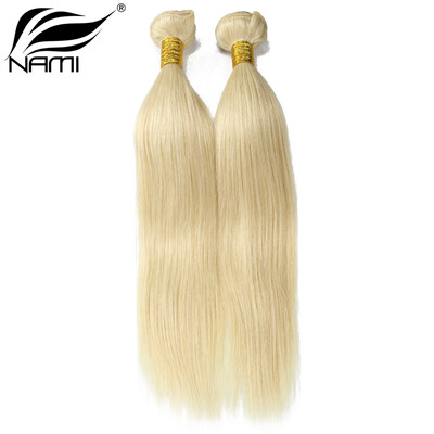 

Nami Hair Brazilian Straight Human Hair Blonde Pure Color #613 Hair Weaves 2Pcs/lot 10"-28" Thick Ends No Shedding Free Shipping