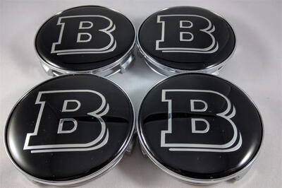 

4pcs × 75 мм Mercedes Benz колесо центр шапки эмблема черный BRABUS логотип колпаки