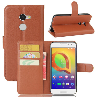 

GANGXUN Alcatel A3 Case High Quality PU Leather Flip Cover Kickstand Anti-shock Wallet Case for Alcatel A3