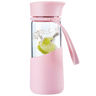 

Jingdong Supermarket MIGO glass water cup 04L with lid portable tea cup car travel glass bottle men&women