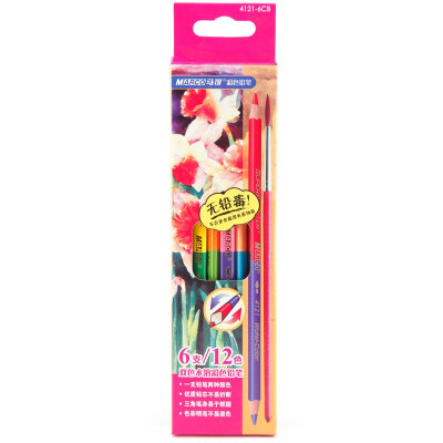 

Marco 4121-12CB Double-headed 24-color water-soluble color pencil / color pen / color lead 12 paper box