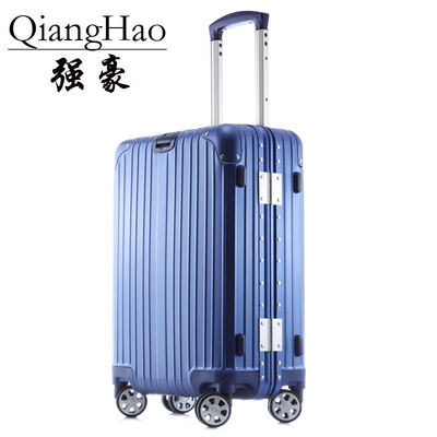 

QiangHao 20"24"29 inch 100 pure Aluminum Alloy pull rod suitcase TSA customs lock silent universal wheel hard metal luggage