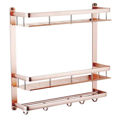 

Balle TL504-2J space aluminum multi-function rack double bathroom wall hanging champagne gold