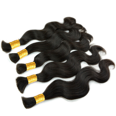 

Free shipping 3 pcs lot Peruvian Virgin hair Bulk hair Unprocessed Body wave Human hair Bulk no weft