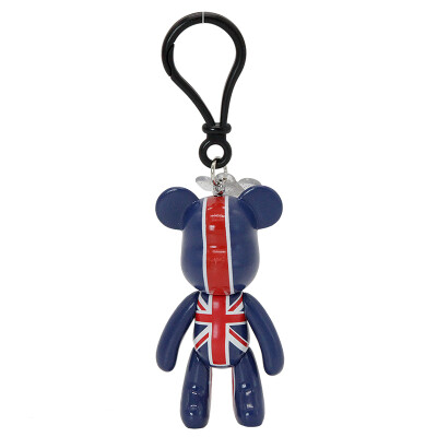 

Violent Bear (POPOBE) 3-inch bear bear deduction creative cartoon characters pendant bag ornaments key pendant key chain small doll British flag