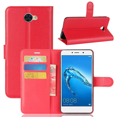 

GANGXUN Huawei Y7 Case High Quality PU Leather Flip Cover Kickstand Anti-shock Wallet Case for Huawei Y7