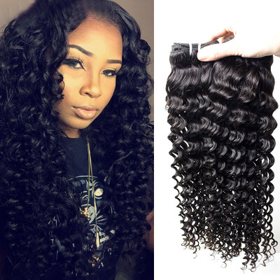 

7A Brazilian Virgin Hair Deep Wave Brazilian Hair 3 Bundles Brazilian Curly Virgin Hair Bundle Deals Deep Wave Human Hair Weave