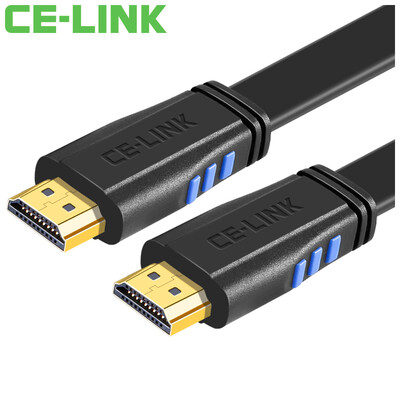 

CE-LINK Кабель HDMI 1,5-метровый кабель с высоким разрешением 2.0 плоский компьютерный монитор HDTV-монитор проекторная линия поддержки 3D4K * 2K черный 1818