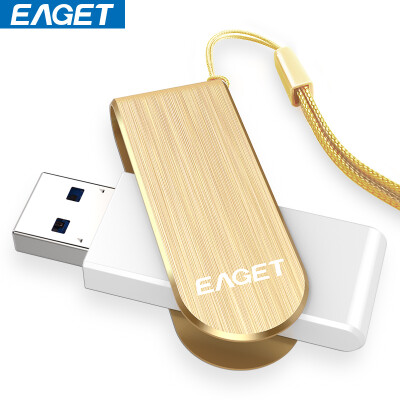 

Yi Jie (EAGET) F50 USB3.0 высокоскоростная пара металла U диск 128G 360 градусов вращающееся золото