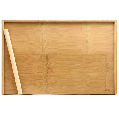 

Pick up the whole bamboo splicing rolling panel cutting board cutting board chopping board kitchen large dumplings plate (70 * 45 * 1.5cm) send 40cm rolling pin SZ-6170