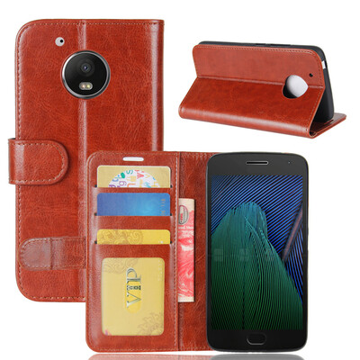 

GANGXUN Motorola Moto G5 Case High Quality PU Leather Flip Kickstand Wallet Cover for Moto G5